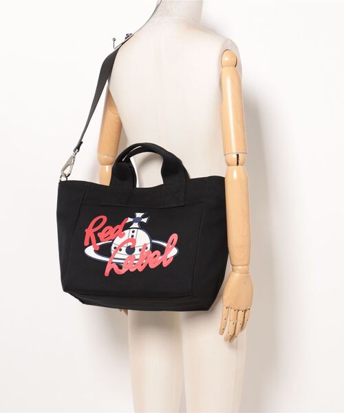 Vivienne Westwood(ヴィヴィアンウエストウッド)の「キャンバストートRED LABEL ORBオーブパッチ×ロゴPT(ショルダーバッグ・レディース・ブラック/キナリ/ピンク・FREE)」の7枚目の写真