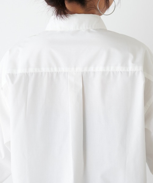 LARUTA(ラルータ)の「【LARUTA】ちびロゴ刺繍ベーシックシャツ(シャツ/ブラウス・レディース・ピンク/ネイビー/その他2/その他1/オフホワイト/ブルー・FREE)」の8枚目の写真