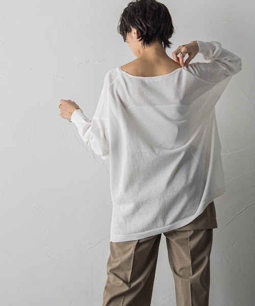 MAYSON GREY(メイソングレイ)の「ペーパーヤーンルーズニットプルオーバー(ニット/セーター・レディース・ホワイト/ベージュ/ブルー/ブラック・S/M)」の20枚目の写真