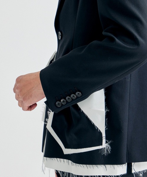 sulvam(サルバム)の「【sulvam / サルバム】MT-J50-100 Classic short jacket/クラシックショートコート(テーラードジャケット・メンズ・ブラック・S/M)」の6枚目の写真