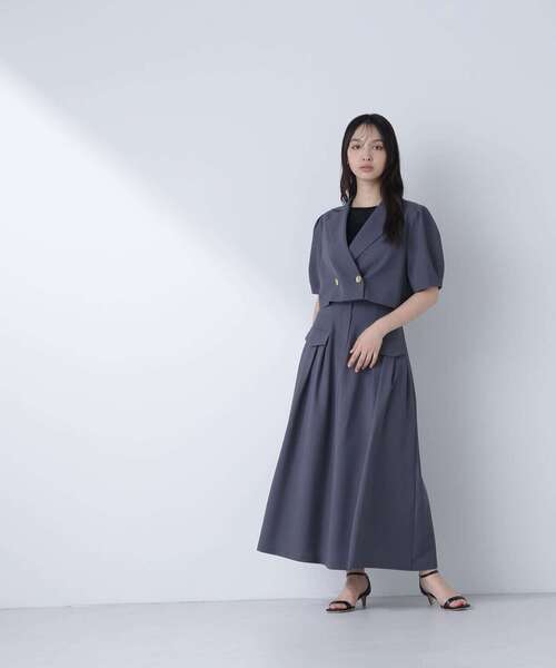NATURAL BEAUTY BASIC(ナチュラルビューティーベーシック)の「◇SETUP クロップドジャケット(テーラードジャケット・レディース・チャコールグレー/ベージュ・FREE)」の10枚目の写真