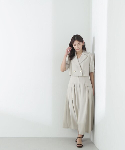 NATURAL BEAUTY BASIC(ナチュラルビューティーベーシック)の「◇SETUP クロップドジャケット(テーラードジャケット・レディース・チャコールグレー/ベージュ・FREE)」の16枚目の写真
