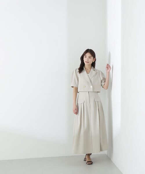 NATURAL BEAUTY BASIC(ナチュラルビューティーベーシック)の「◇SETUP クロップドジャケット(テーラードジャケット・レディース・チャコールグレー/ベージュ・FREE)」の18枚目の写真