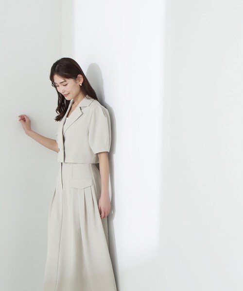 NATURAL BEAUTY BASIC(ナチュラルビューティーベーシック)の「◇SETUP クロップドジャケット(テーラードジャケット・レディース・チャコールグレー/ベージュ・FREE)」の19枚目の写真