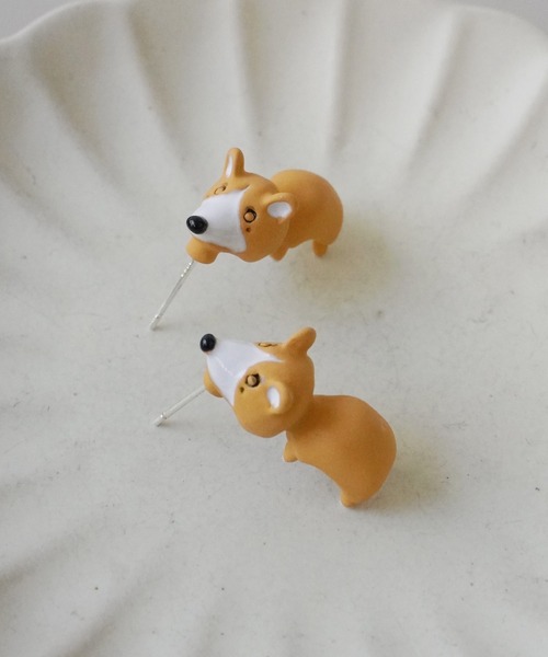 Port（ポート）の「がぶがぶ アニマル ピアス（ピアス（両耳用）・レディース・グレー/ピンク/オレンジ/ブルー/グリーン/グレー系その他・FREE）」の6枚目の写真