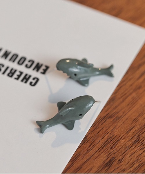 Port（ポート）の「がぶがぶ アニマル ピアス（ピアス（両耳用）・レディース・グレー/ピンク/オレンジ/ブルー/グリーン/グレー系その他・FREE）」の15枚目の写真