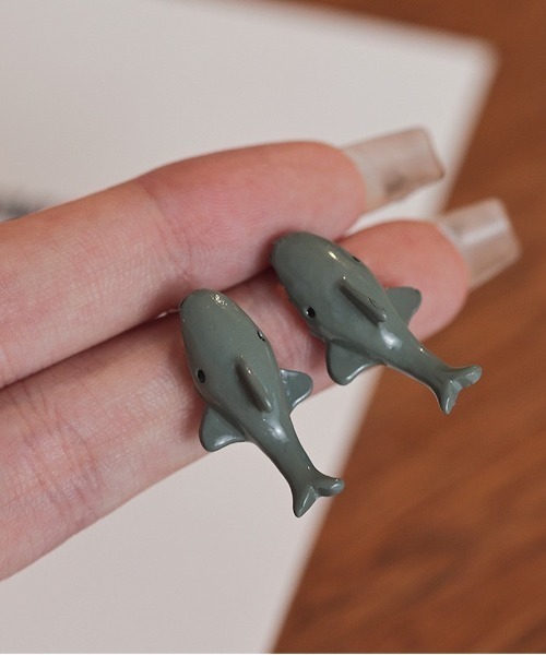 Port（ポート）の「がぶがぶ アニマル ピアス（ピアス（両耳用）・レディース・グレー/ピンク/オレンジ/ブルー/グリーン/グレー系その他・FREE）」の17枚目の写真