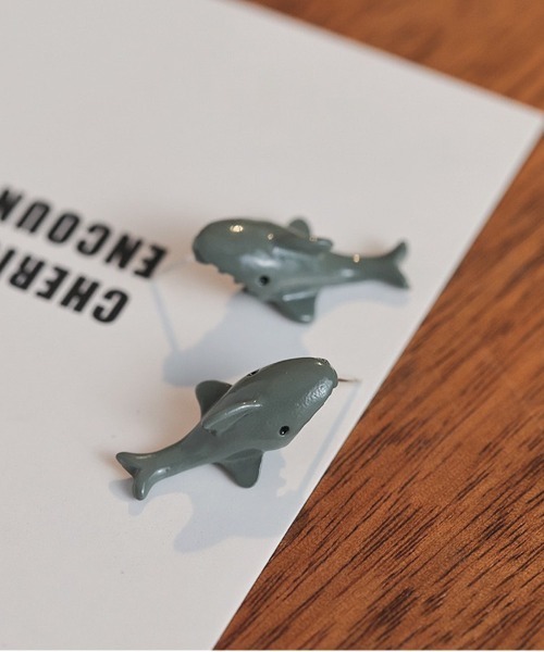 Port（ポート）の「がぶがぶ アニマル ピアス（ピアス（両耳用）・レディース・グレー/ピンク/オレンジ/ブルー/グリーン/グレー系その他・FREE）」の14枚目の写真