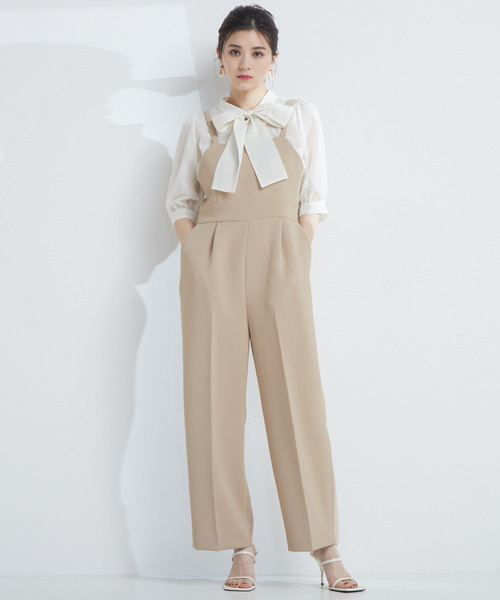 Tiara（ティアラ）の「キャミオールインワン（サロペット/オーバーオール・レディース・ベージュ/ブラック・FREE/9）」の6枚目の写真