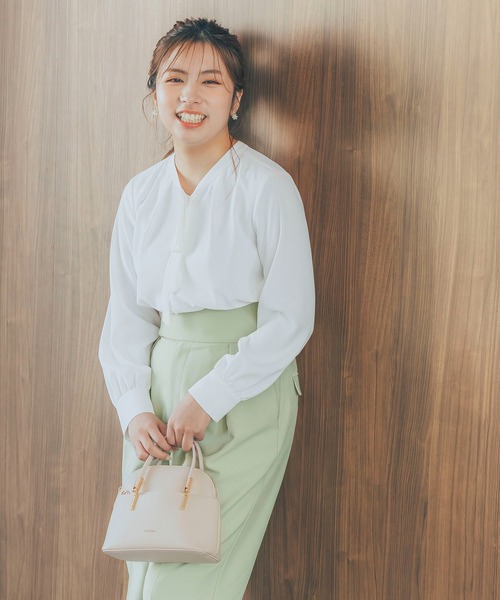 ROPE' PICNIC（ロペピクニック）の「【COHINAコラボ】軽量レクタンメタルミニボストン＆ショルダーバッグ（ハンドバッグ・レディース・ホワイト系その他5/ベージュ系その他2・FREE）」の4枚目の写真