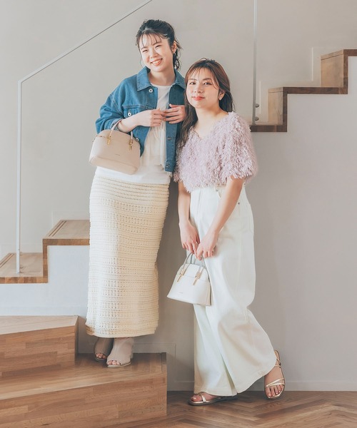 ROPE' PICNIC（ロペピクニック）の「【COHINAコラボ】軽量レクタンメタルミニボストン＆ショルダーバッグ（ハンドバッグ・レディース・ホワイト系その他5/ベージュ系その他2・FREE）」の7枚目の写真