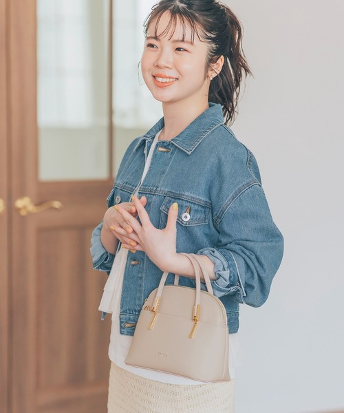 ROPE' PICNIC（ロペピクニック）の「【COHINAコラボ】軽量レクタンメタルミニボストン＆ショルダーバッグ（ハンドバッグ・レディース・ホワイト系その他5/ベージュ系その他2・FREE）」の9枚目の写真
