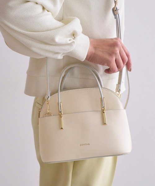 ROPE' PICNIC（ロペピクニック）の「【COHINAコラボ】軽量レクタンメタルミニボストン＆ショルダーバッグ（ハンドバッグ・レディース・ホワイト系その他5/ベージュ系その他2・FREE）」の13枚目の写真