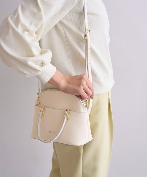 ROPE' PICNIC（ロペピクニック）の「【COHINAコラボ】軽量レクタンメタルミニボストン＆ショルダーバッグ（ハンドバッグ・レディース・ホワイト系その他5/ベージュ系その他2・FREE）」の14枚目の写真