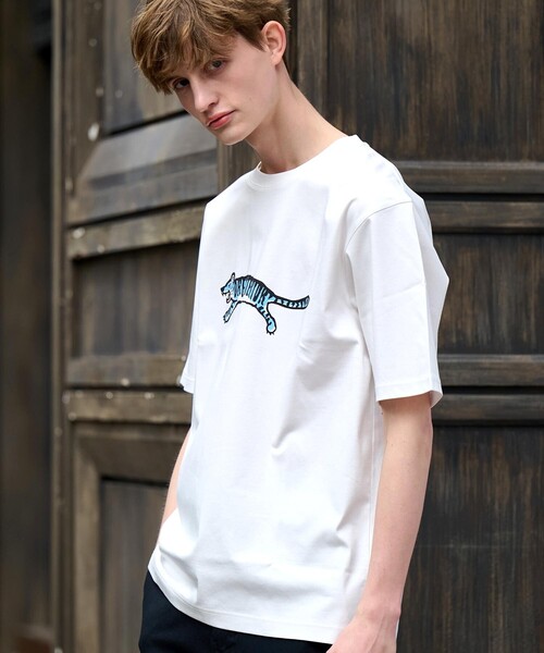 DRESSTERIOR（ドレステリア）の「◆【接触冷感/抗菌防臭/消臭】ICE CLEAR COTTON ブルータイガーTシャツ（Tシャツ/カットソー・メンズ・ホワイト/ブラック/ダークオリーブ/ライトイエロー系・90/91/92/94）」の8枚目の写真