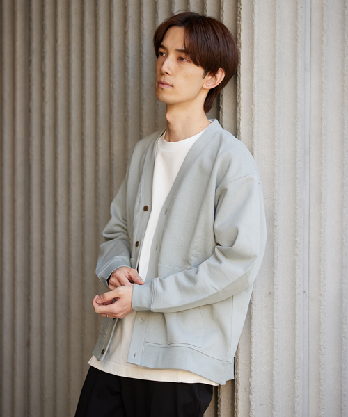 B.C STOCK(ベーセーストック)の「HEAVY スウェットカーディガン(Tシャツ/カットソー・メンズ・ブラウン系その他/ブラック系その他/ライトグリーン/ライトグレー/オレンジ・MEDIUM/LARGE)」の9枚目の写真