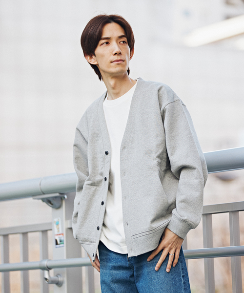 B.C STOCK(ベーセーストック)の「HEAVY スウェットカーディガン(Tシャツ/カットソー・メンズ・ブラウン系その他/ブラック系その他/ライトグリーン/ライトグレー/オレンジ・MEDIUM/LARGE)」の15枚目の写真