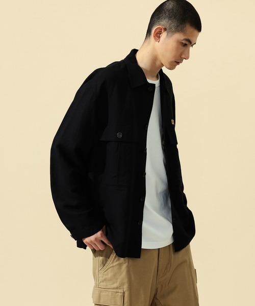 ※ALPHA（アルファ）の「ユーティリティリネンシャツ 長袖（シャツ/ブラウス・メンズ・ベージュ系その他/ブラック/オリーブ・MEDIUM/LARGE/X-LARGE）」の6枚目の写真