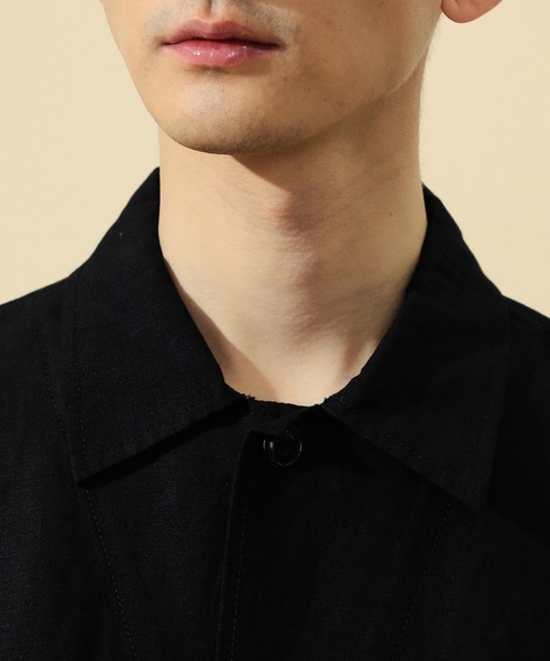 ※ALPHA（アルファ）の「ユーティリティリネンシャツ 長袖（シャツ/ブラウス・メンズ・ベージュ系その他/ブラック/オリーブ・MEDIUM/LARGE/X-LARGE）」の9枚目の写真