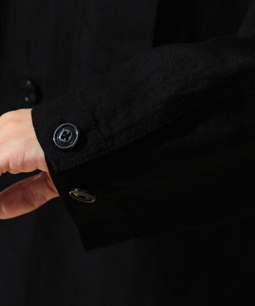 ※ALPHA（アルファ）の「ユーティリティリネンシャツ 長袖（シャツ/ブラウス・メンズ・ベージュ系その他/ブラック/オリーブ・MEDIUM/LARGE/X-LARGE）」の10枚目の写真