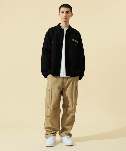 ※ALPHA（アルファ）の「ユーティリティリネンシャツ 長袖（シャツ/ブラウス・メンズ・ベージュ系その他/ブラック/オリーブ・MEDIUM/LARGE/X-LARGE）」の13枚目の写真