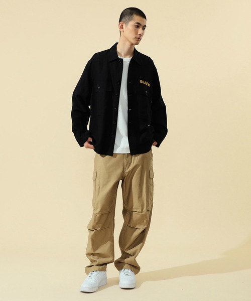 ※ALPHA（アルファ）の「ユーティリティリネンシャツ 長袖（シャツ/ブラウス・メンズ・ベージュ系その他/ブラック/オリーブ・MEDIUM/LARGE/X-LARGE）」の14枚目の写真