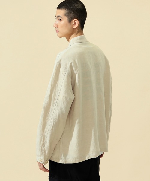 ※ALPHA（アルファ）の「ユーティリティリネンシャツ 長袖（シャツ/ブラウス・メンズ・ベージュ系その他/ブラック/オリーブ・MEDIUM/LARGE/X-LARGE）」の16枚目の写真