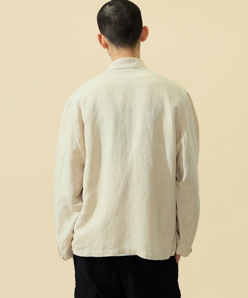 ※ALPHA（アルファ）の「ユーティリティリネンシャツ 長袖（シャツ/ブラウス・メンズ・ベージュ系その他/ブラック/オリーブ・MEDIUM/LARGE/X-LARGE）」の18枚目の写真