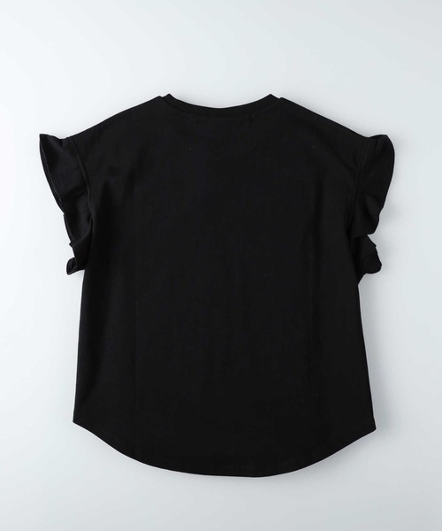 SOMETHING(サムシング)の「【SOMETHING】エンジェルスリーブTシャツ(Tシャツ/カットソー・レディース・ブラック・M/L)」の3枚目の写真