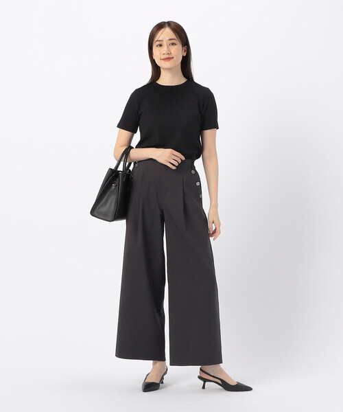 COMME CA ISM(コムサイズム)の「麻調ストレッチ マリンパンツ(その他パンツ・レディース・テラコッタ/チャコール/ベージュ・LARGE/SMALL/MEDIUM)」の4枚目の写真