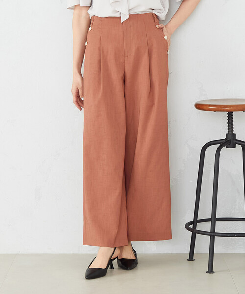 COMME CA ISM(コムサイズム)の「麻調ストレッチ マリンパンツ(その他パンツ・レディース・テラコッタ/チャコール/ベージュ・LARGE/SMALL/MEDIUM)」の8枚目の写真