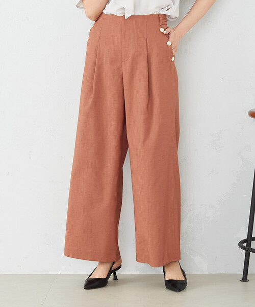 COMME CA ISM(コムサイズム)の「麻調ストレッチ マリンパンツ(その他パンツ・レディース・テラコッタ/チャコール/ベージュ・LARGE/SMALL/MEDIUM)」の9枚目の写真