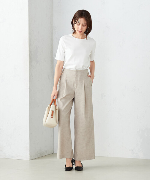 COMME CA ISM(コムサイズム)の「麻調ストレッチ マリンパンツ(その他パンツ・レディース・テラコッタ/チャコール/ベージュ・LARGE/SMALL/MEDIUM)」の10枚目の写真