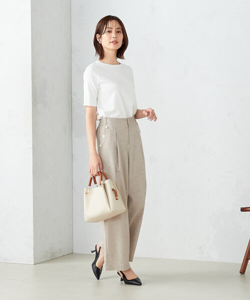 COMME CA ISM(コムサイズム)の「麻調ストレッチ マリンパンツ(その他パンツ・レディース・テラコッタ/チャコール/ベージュ・LARGE/SMALL/MEDIUM)」の11枚目の写真