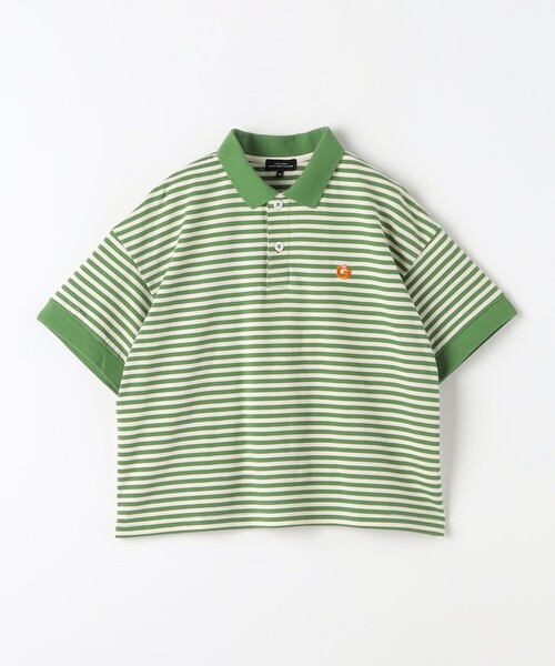 green label relaxing（グリーンレーベルリラクシング）の「TJ ボーダー ポロシャツ 100cm-130cm（ポロシャツ・キッズ・ネイビー/ケリー・100cm/110cm/120cm/130cm）」の2枚目の写真