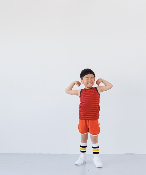 LOWRYS FARM（ローリーズファーム）の「マルチボーダータンクトップ　 110374（ジャージ・キッズ・レッド/ブルー/ベージュ・110cm/150cm/140cm/130cm/120cm）」の15枚目の写真