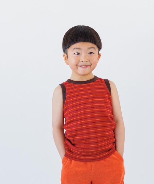 LOWRYS FARM（ローリーズファーム）の「マルチボーダータンクトップ　 110374（ジャージ・キッズ・レッド/ブルー/ベージュ・110cm/150cm/140cm/130cm/120cm）」の18枚目の写真