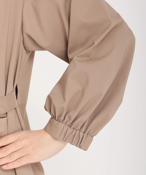 STRAWBERRY-FIELDS（ストロベリーフィールズ）の「ﾌﾚｱｰｼｬﾂﾜﾝﾋﾟｰｽ（シャツワンピース・レディース・ブラウン系その他/ブラック・2）」の8枚目の写真