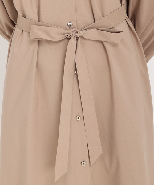 STRAWBERRY-FIELDS（ストロベリーフィールズ）の「ﾌﾚｱｰｼｬﾂﾜﾝﾋﾟｰｽ（シャツワンピース・レディース・ブラウン系その他/ブラック・2）」の10枚目の写真