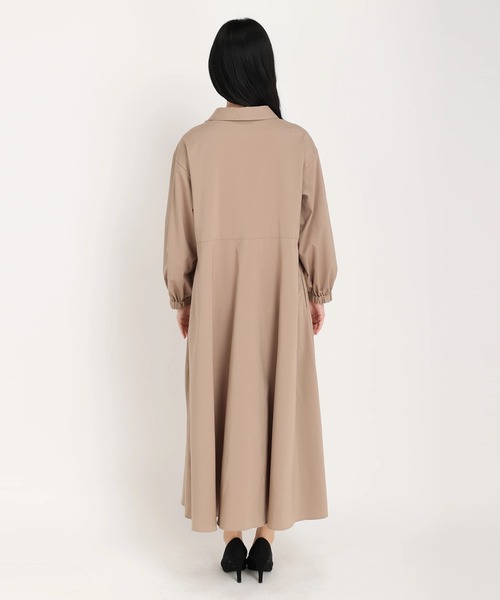 STRAWBERRY-FIELDS（ストロベリーフィールズ）の「ﾌﾚｱｰｼｬﾂﾜﾝﾋﾟｰｽ（シャツワンピース・レディース・ブラウン系その他/ブラック・2）」の5枚目の写真