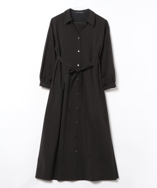 STRAWBERRY-FIELDS（ストロベリーフィールズ）の「ﾌﾚｱｰｼｬﾂﾜﾝﾋﾟｰｽ（シャツワンピース・レディース・ブラウン系その他/ブラック・2）」の13枚目の写真