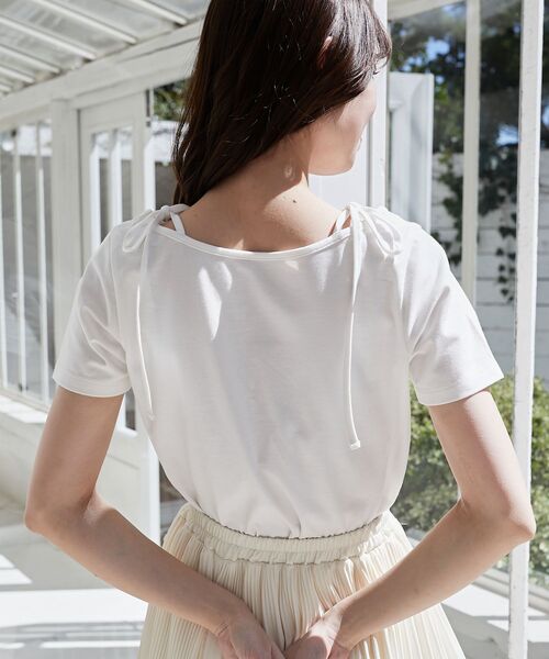 MAJESTIC LEGON（マジェスティックレゴン）の「ロマンティックメッセージリボンT（Tシャツ/カットソー・レディース・オフホワイト/ピンク/ホワイト系その他・MEDIUM）」の11枚目の写真