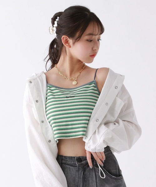 repipi armario（レピピ アルマリオ）の「アソートガラショートキャミ