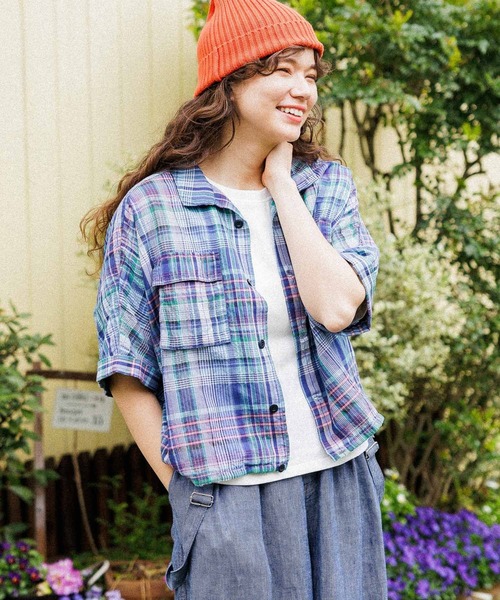 ニコアンド　カラフルチェックシャツ 新品】ニコアンド -be with M- Misayoカラフルチェックシャツ