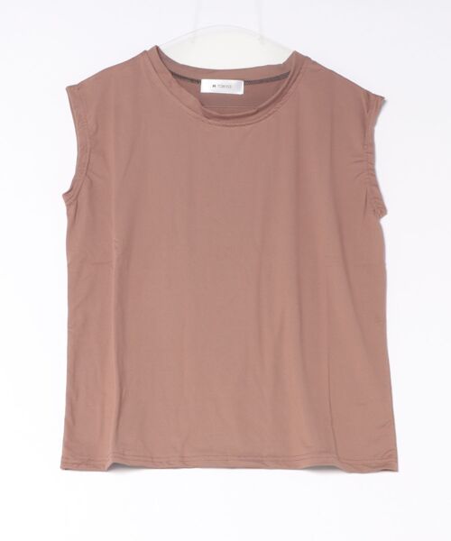 H.TOKYO(エイチトウキョウ)の「ノースリーブカットソー(Tシャツ/カットソー・レディース・ホワイト/ダークブルー/イエロー/モカ/ブラック/ベージュ/アッシュブラウン・X-LARGE/LARGE/MEDIUM)」の3枚目の写真