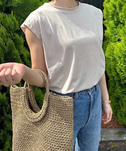 H.TOKYO(エイチトウキョウ)の「ノースリーブカットソー(Tシャツ/カットソー・レディース・ホワイト/ダークブルー/イエロー/モカ/ブラック/ベージュ/アッシュブラウン・X-LARGE/LARGE/MEDIUM)」の22枚目の写真