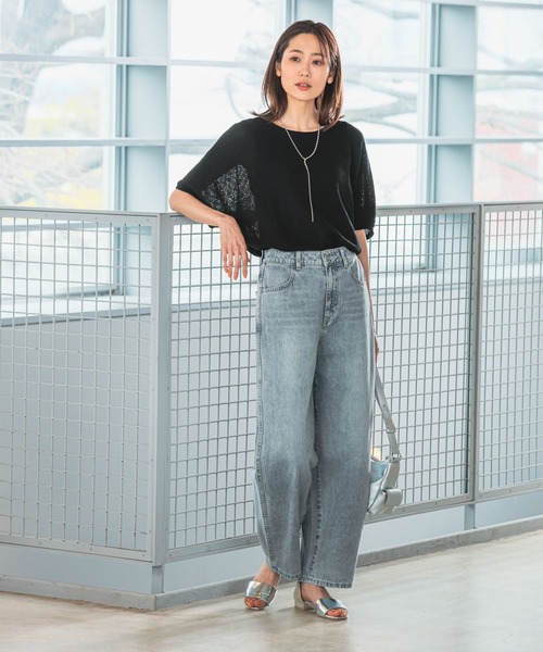 GLOBAL WORK(グローバルワーク)の「スッキレイさらさらドルマン/987142(ニット/セーター・レディース・ブラック/アイボリー/マスタード/モカ/ブラウン系8・MEDIUM/LARGE)」の6枚目の写真