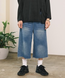 デニムクロップドパンツ