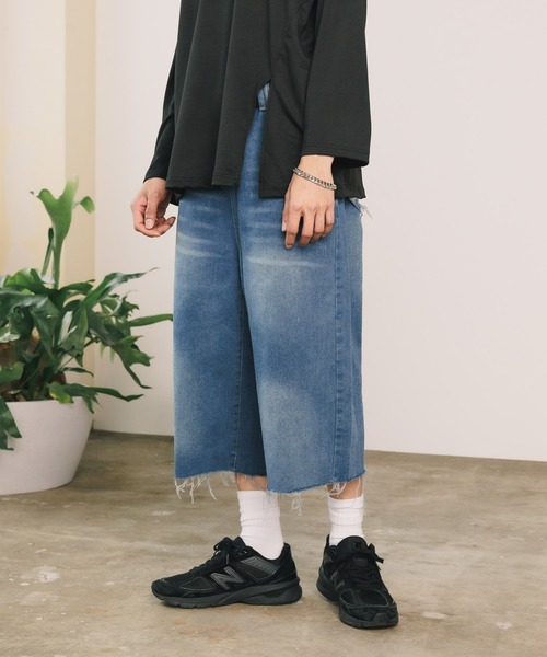 ALL RUNS(オールランズ)の「デニムクロップドパンツ(デニムパンツ・メンズ・ブルー・XL/L/M/S)」の12枚目の写真