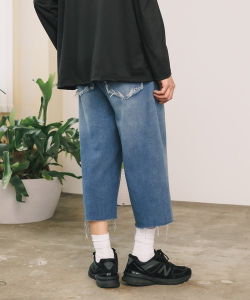 ALL RUNS(オールランズ)の「デニムクロップドパンツ(デニムパンツ・メンズ・ブルー・XL/L/M/S)」の13枚目の写真